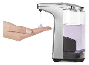 Sivý automatický kovový dávkovač mydla 237 ml - simplehuman