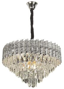 Toolight Toolight, krištáľové závesné svietidlo 50cm, 7xE14, G055-CP, chróm, OSW-08949