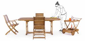 MUZZA Rozkladací záhradný stôl Noemi 150 - 200 x 90 cm
