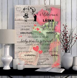 INSPIO - výroba darčekov a dekorácií - Darček na Valentína - Osobná Valentínka pre ženu vášho života - tabuľka