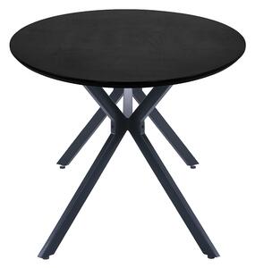 MUZZA Oválny stôl bruno 220 x 100 cm čierny