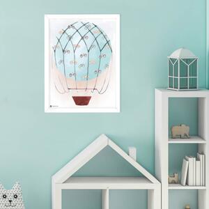 INSPIO-dibondový obraz - Obrazy na stenu do detskej izby - Retro balón