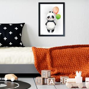 INSPIO-dibondový obraz - Panda s balónmi do detskej izby
