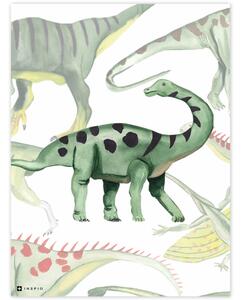 INSPIO-dibondový obraz - Obrazy na stenu do detskej izby - Dinosaurus 2