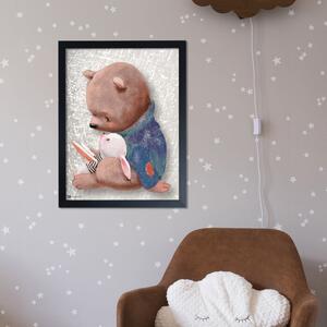 INSPIO-dibondový obraz - Obrazy na stenu do detskej izby - Maco a zajačik