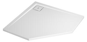 SanSwiss LIVADA SanSwiss sprchová vanička LIVADA z liateho mramoru, päťuholník 90x90x3,5 cm, biela W20563609004