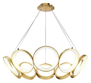 Toolight Toolight, LED závesné svietidlo 80cm, 70W, 4000K, 3269lm, APP1800-CP, zlatá matná, OSW-09667