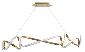 Toolight Toolight, LED závesné svietidlo 90cm, 35W, 4000K, 1868lm, APP1777-CP, zlatá matná, OSW-09666