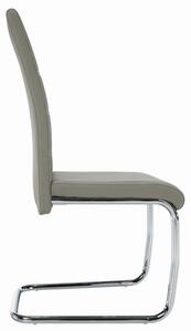 Moderná jedálenská stolička svetlosivá, svetlé šitie (k182219)