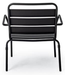 MUZZA Záhradné stolička lynmar čierna