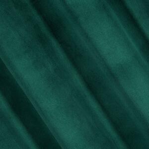 Zelený zamatový záves na krúžkoch MILO 140x250 cm