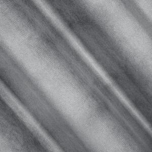 Sivý zamatový záves na krúžkoch MILO 140x250 cm