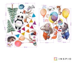 INSPIO-textilná prelepiteľná nálepka - Samolepky lietajúcich zvieratiek pre chlapcov