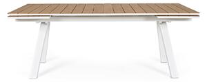 MUZZA Záhradný rozkladací stôl salia 203 (293) x 100 cm biely