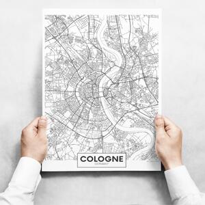 INSPIO-dibondový obraz - Obrazy na stenu - Map Of Cologne II