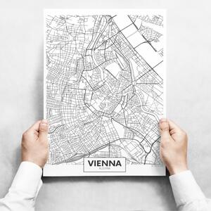 INSPIO-dibondový obraz - Obrazy na stenu - Map of Vienna II