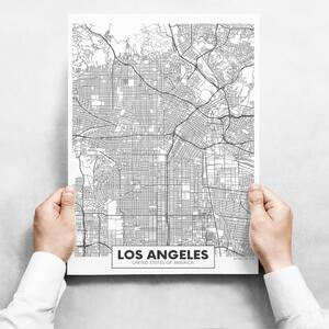 INSPIO-dibondový obraz - Obrazy na stenu - Map of Los Angeles II