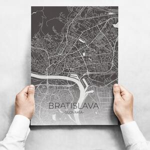 Obrazy na stenu - Map Of Bratislava