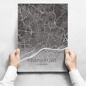 INSPIO-dibondový obraz - Obrazy na stenu - Map Of Frankfurt II