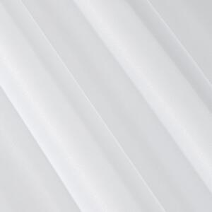 Biela záclona na krúžkoch ESEL vyrobená z hladkej lesklej látky 135x250 cm