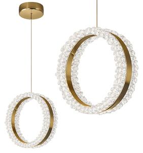 Toolight Toolight, závesné LED osvetlenie 20cm, 14W, 3000K, LHJ098-CP, zlatá, OSW-60043