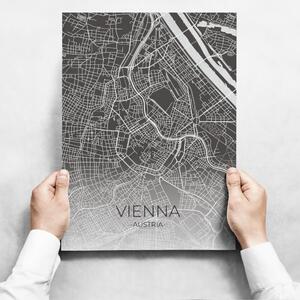 INSPIO-dibondový obraz - Obrazy na stenu - Map Of Vienna