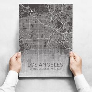 INSPIO-dibondový obraz - Obrazy na stenu - Map of Los Angeles