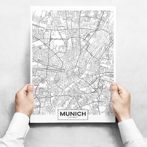 INSPIO-dibondový obraz - Obrazy na stenu - Map of Munich II
