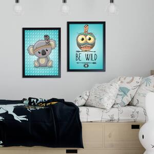 INSPIO-dibondový obraz - Obraz na stenu - Koala na modrom