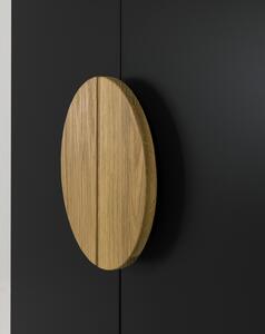 MUZZA Komoda copo 80 x 162 cm čierno-hnedá