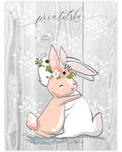 INSPIO-dibondový obraz - Obraz do detskej izby - Zajačiky, priateľská