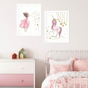 INSPIO-dibondový obraz - Obraz pre dievčatá - Princezná a hviezdy