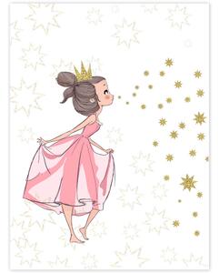 INSPIO-dibondový obraz - Obraz pre dievčatá - Princezná a hviezdy