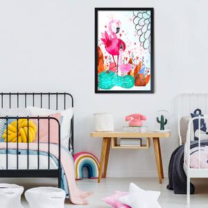 INSPIO-dibondový obraz - Obraz na stenu - Ružové plameniaky