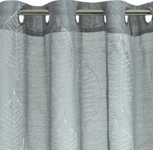 Sivá záclona na krúžkoch SENA 140x250 cm