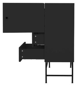 MUZZA Komoda tailok 106 x 107 cm čierna