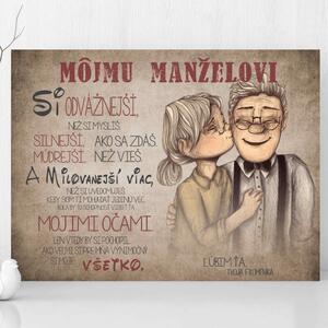 INSPIO - výroba darčekov a dekorácií - Darček pre muža- Obraz na stenu - Vyznanie lásky pre milovaného muža