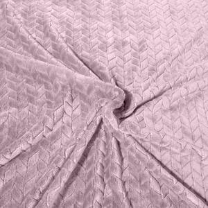 Jemná ružová deka CINDY s 3D efektom 150x200 cm