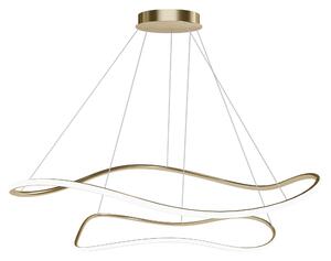 Toolight Toolight, závesná lampa 80cm, 61W, 3000K, LHJ017-CP2, zlatá, OSW-50007
