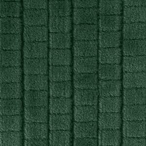 Hebká zelená deka CINDY2 so štvorcovým vzorom 70x160 cm