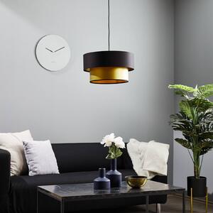 Závesná lampa Dorina, čierna/zlatá, Ø 40 cm