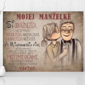 INSPIO - výroba darčekov a dekorácií - Valentínsky darček - Obraz na stenu - Vyznanie lásky pre milovanú ženu