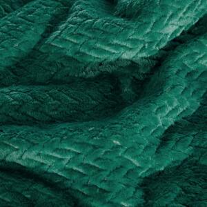 Hebká zelená deka CINDY3 s 3D efektom 150x200 cm