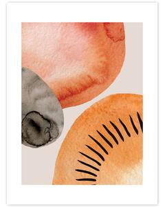 INSPIO-dibondový obraz - Moderný obraz na stenu v oranžových tónoch