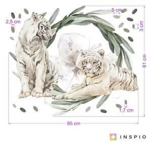 INSPIO-textilná prelepiteľná nálepka - Nálepka na stenu - Tigre