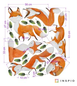 INSPIO-textilná prelepiteľná nálepka - Nálepky na stenu - Líšky