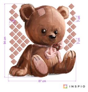 INSPIO-textilná prelepiteľná nálepka - Nálepka nad postieľku - Medvedík pre dievčatko