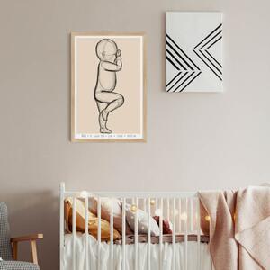 INSPIO-dibondový obraz - Obraz k narodeniu bábätka v skutočnej veľkosti - 60x40cm