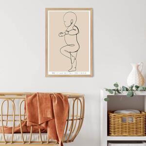 INSPIO-dibondový obraz - Obraz na stenu - Novorodenec v skutočnej veľkosti 60x40cm