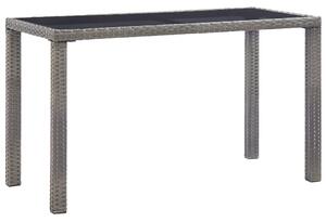 Záhradný stôl antracitový 123x60x74 cm polyratanový